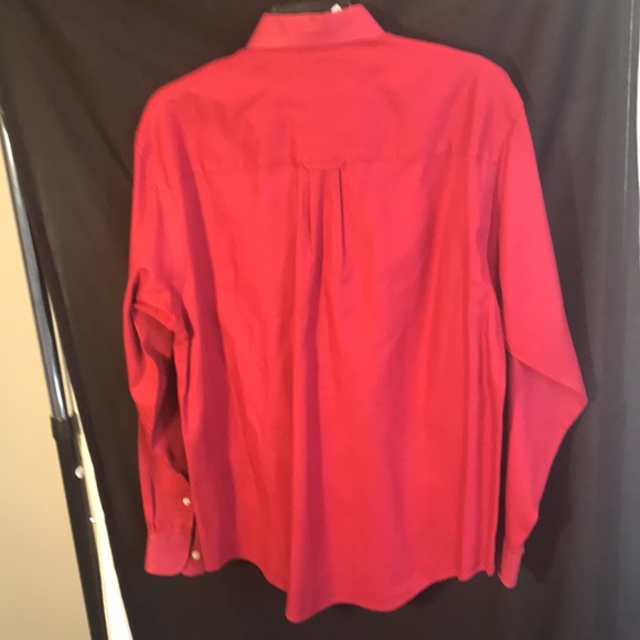 Roundtree & Yorke mens size M red long sleeved dress shirt - Picture 3 of 5